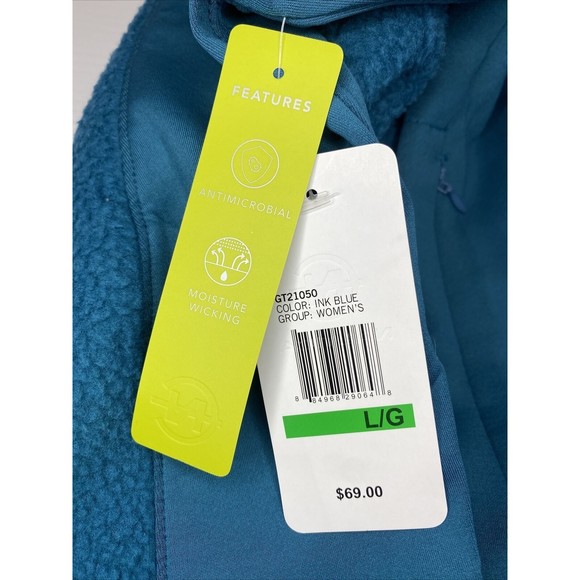 Nautica Competition Woman’s Fleece Full Zip Hoodie Jacket Ink Blue Sz Large NWT - Picture 4 of 12